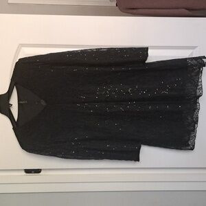 Cooan Wedding Guest dress, Coctail Dress Lace Chiffon Black Medium NWT